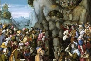 موسى يخرج الماء من الصخور 
